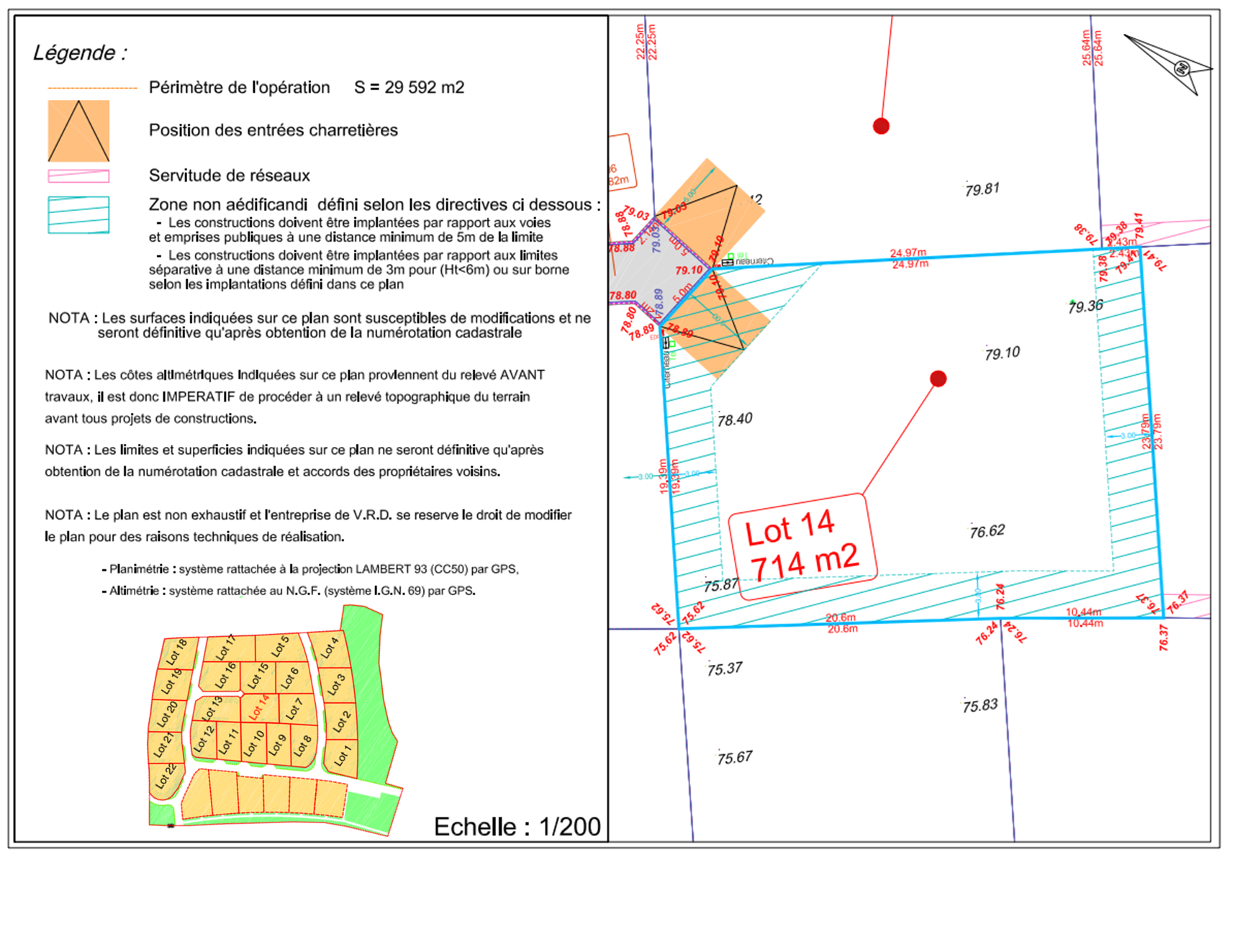 Lot 14 + cadastre