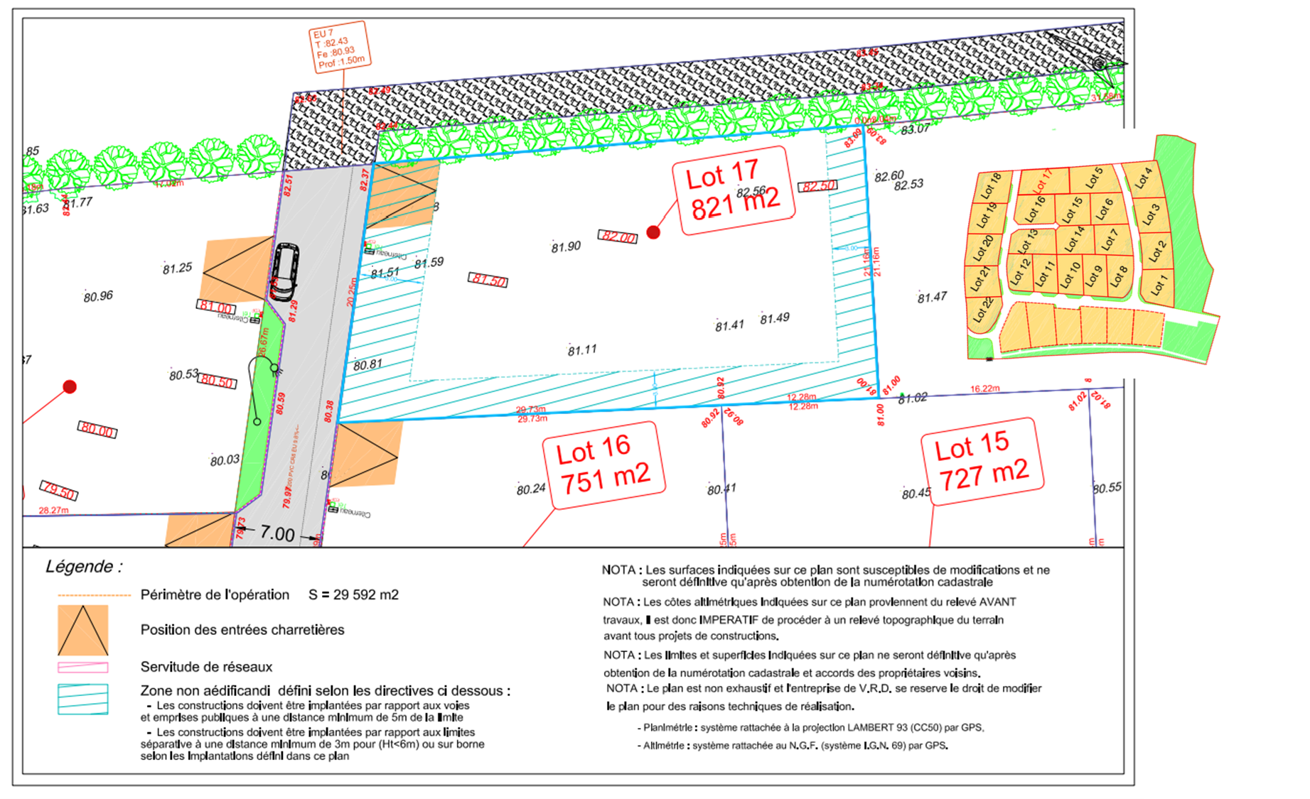 Lot 17 + cadastre