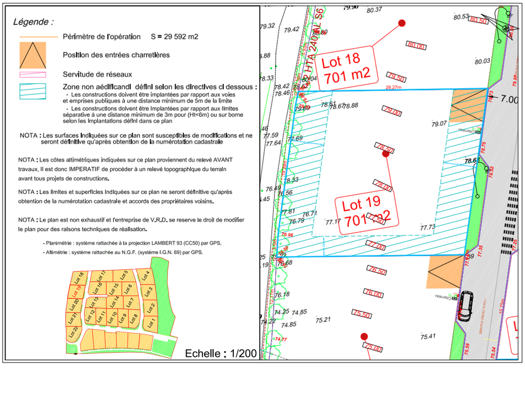 Lot 19 + cadastre