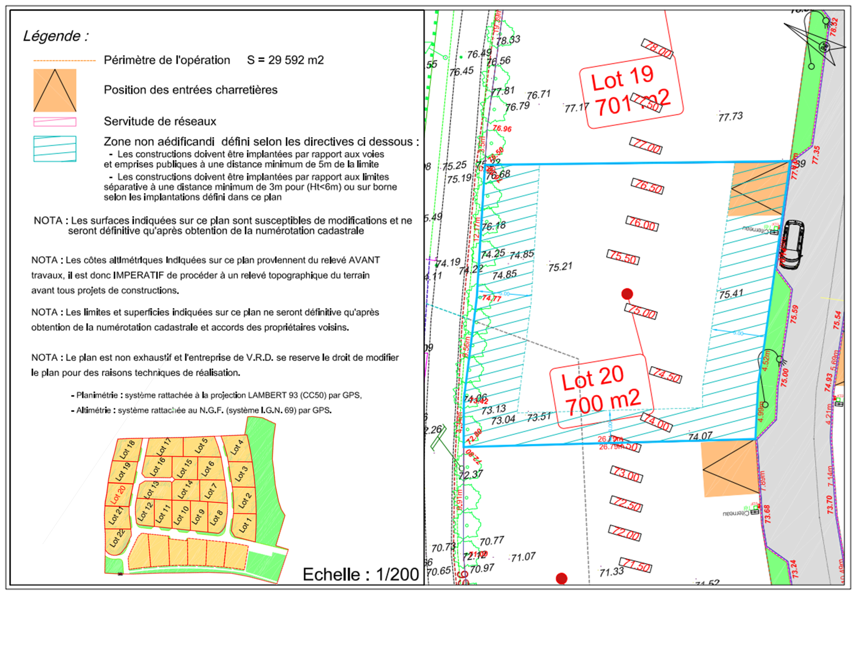 Lot 20 + cadastre