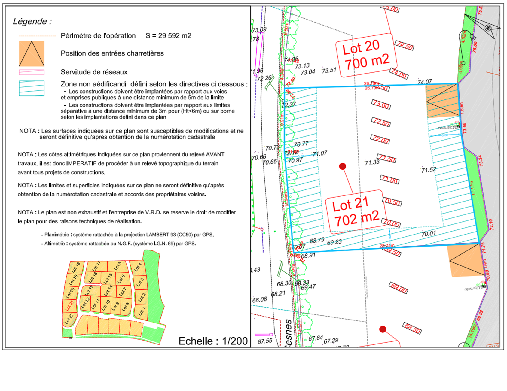 Lot 21 + cadastre