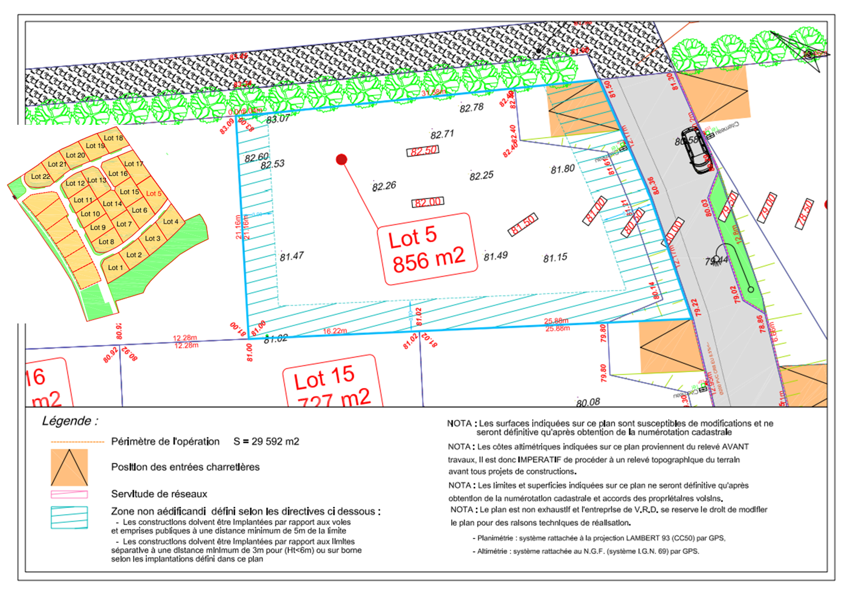 Lot 5 + cadastre