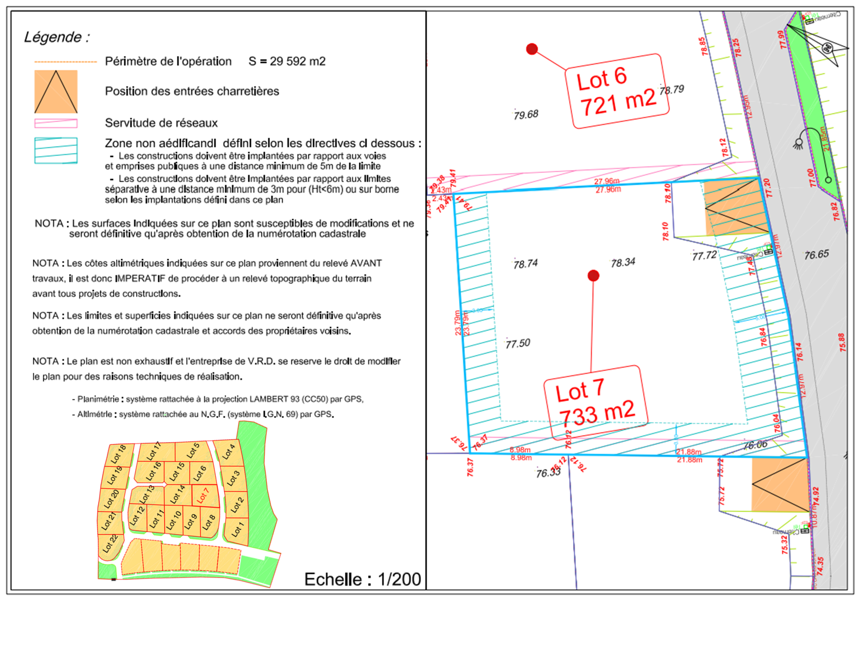 Lot 7 + cadastre