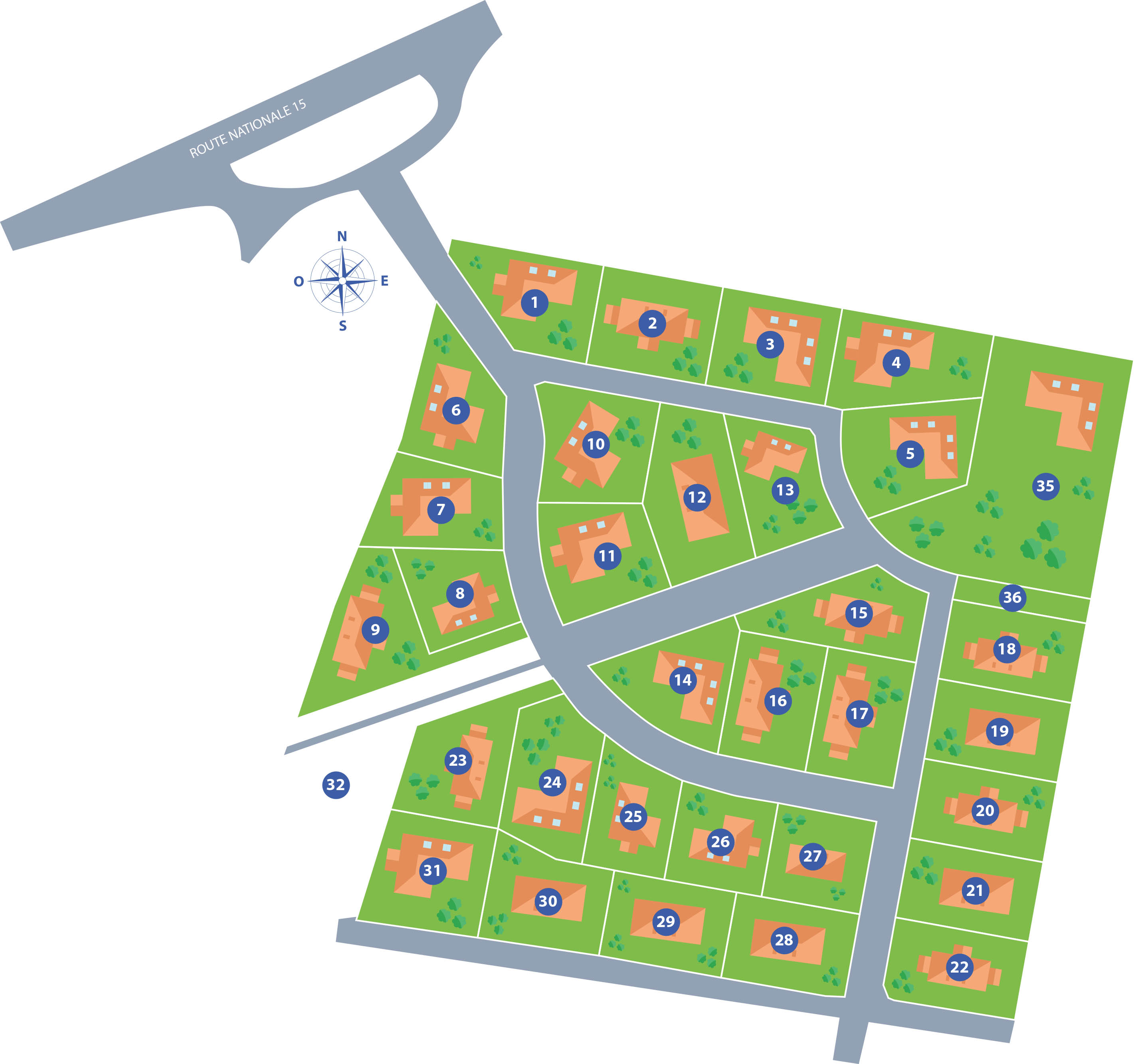 Plan de masse les hauts saint eustache